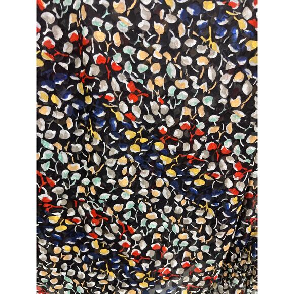 Diane Von Furstenberg Tina Tie- Neck Printed Fil Coupé Silk Chiffon Blouse Sz 00 - Picture 8 of 9